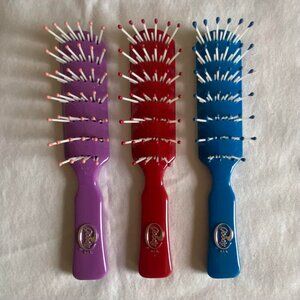 Vintage 1980s Goody Set of 6" Plastic Hairbrush Set of 3